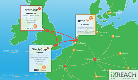 Amsterdam Internet Exchange map